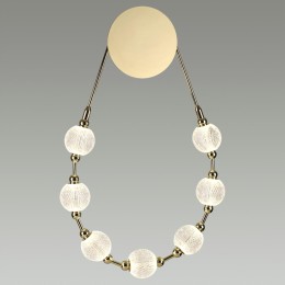 5008/25WL L-VISION ODL23 467 золотой/прозрачный/металл/акрил Бра LED 25W 4000K 1555Лм CRYSTAL