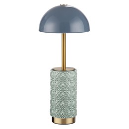 5452/5TLA L-VISION ODL_EX26 светлая бронза/синий/зеленый/металл/керамика Настольная лампа беспроводная LED*5W 3000K LULU