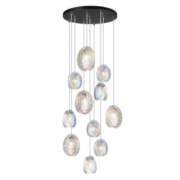 5039/11 MODERN ODL24 297 черный/перламутровый/металл/стекло Люстра каскадная G9 11*40W MUSSELS