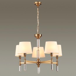4894/5 MODERN ODL_EX22 117 бронзовый/белый/ткань Люстра E14 5*40W LONDON