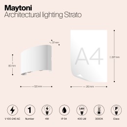 Архитектурная подсветка Outdoor O417WL-L4W3K