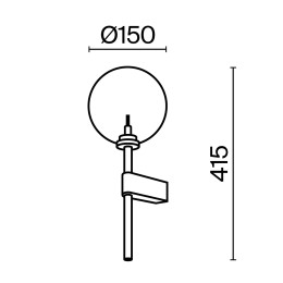 Настенный светильник (бра) Maytoni MOD172WL-01B