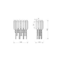 Настенный светильник (бра) Maytoni MOD097WL-02CH