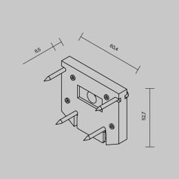 Комплектующие для встраиваемой трековой системы Technical TRA034D-EC-422W