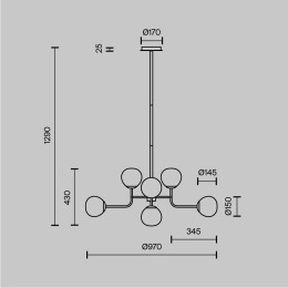 Люстра Maytoni MOD221-PL-08-G