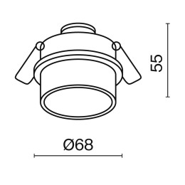 Встраиваемый светильник Technical DL050-01W