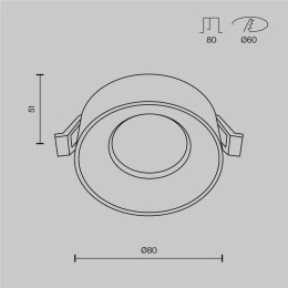 Встраиваемый светильник Technical DL046-01W