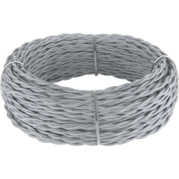 Ретро кабель витой 2х1,5 серый 20 м (под заказ) W6452215