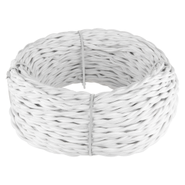 Ретро кабель витой 2х2,5 белый 20 м (под заказ) W6452301