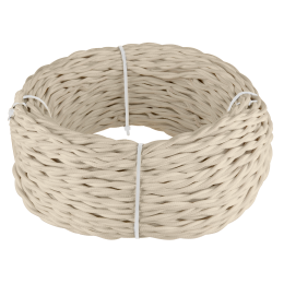 Ретро кабель витой 3х2,5 песочный 50 м W6453646