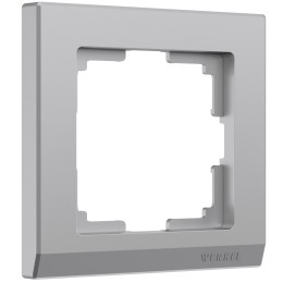 Рамка из пластика на 1 пост Stark серебряный W0011806