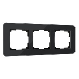 Рамка из стекла на 3 поста Elite черный W0032448