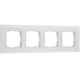 Рамка из стекла на 4 поста Senso белый soft-touch W0043101