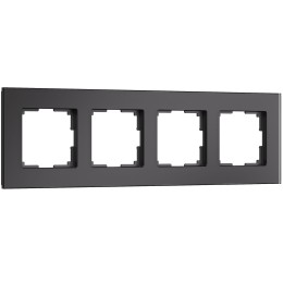 Рамка из стекла на 4 поста Senso черный soft-touch W0043108
