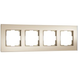 Рамка из стекла на 4 поста Senso шампань soft-touch W0043111