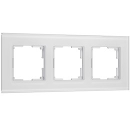 Рамка из стекла на 3 поста Senso белый soft-touch W0033101