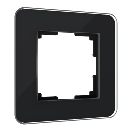 Рамка из стекла на 1 пост Elite черный W0012448