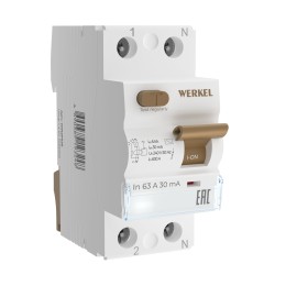 Устройство защитного отключения (УЗО) 1P+N 63 A 30 mА АС 6 kА W912P636