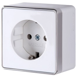Розетка с заземлением Gallant белая W5071001