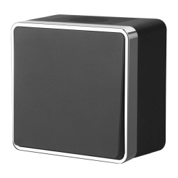 Выключатель одноклавишный влагозащищенный Gallant черный/хром W5010235