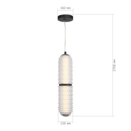 SL6144.403.01 Светильник подвесной ST-Luce черный/прозрачный LED 1*22W 4000K SAGUARO