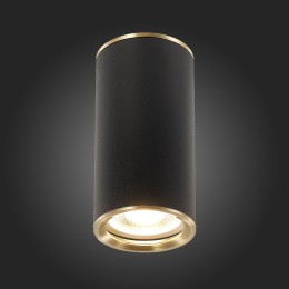 ST111.437.01 Светильник потолочный Черный GU10 1*50W D54xH105 220V Без ламп Накладные светильники