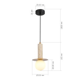 SL1194.303.01 Светильник подвесной ST-Luce латунь/белый G9 1*5W 4000K EARTHY