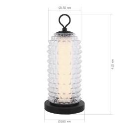 SL6144.404.01 Прикроватная лампа ST-Luce черный/прозрачный LED 1*12W 4000K SAGUARO