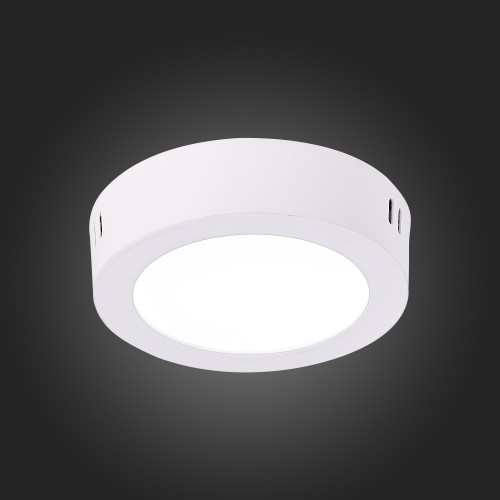 ST112.532.06 Светильник настенно-потолочный Белый LED 1*6W 3000K 330Lm Ra80 120° IP20 D110xH28 90-26 Накладные светильники
