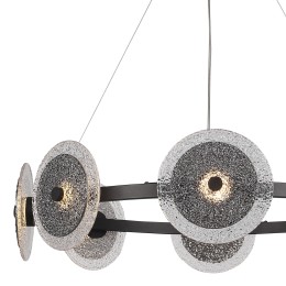 SL6142.443.01 Светильник подвесной ST-Luce черный/дымчатый LED 1*44W 4000K ALUMNO