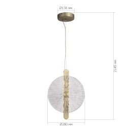 SL6141.303.01 Светильник подвесной ST-Luce бронза/прозрачный LED 1*11W 4000K WASI