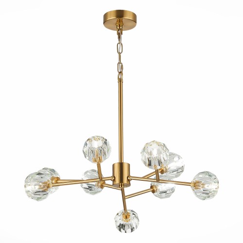 SL1166.303.09 Светильник подвесной ST-Luce Латунь/Прозрачный G9 LED 9*5W ROMANO