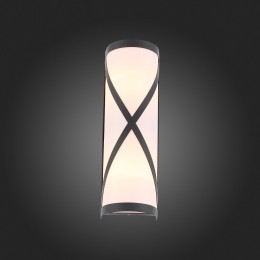 SL076.411.01 Светильник уличный настенный ST-Luce Черный/Белый E27 2*60W AGIO