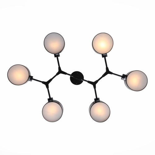 SLE183402-06 Светильник потолочный Черный/Черный E14 6*60W GIMENTO