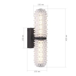SL6144.401.01 Светильник настенный ST-Luce черный/прозрачный LED 1*11W 4000K SAGUARO