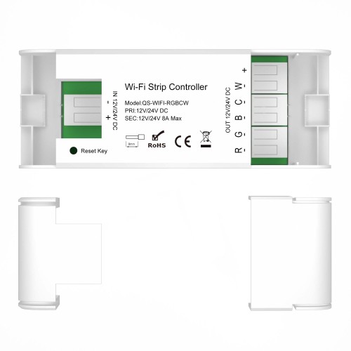 ST9000.500.01RGBCW WI-FI контроллер RGBCW 8A,DC12-24 V, L115 ? W45 ? H18 мм Светодиодные ленты