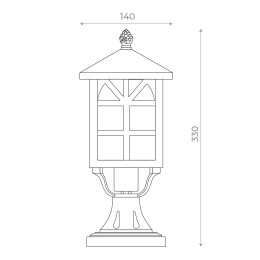 SL084.405.01 Светильник уличный наземный ST-Luce Черный/Черный, Прозрачный E27 1*60W LORNE