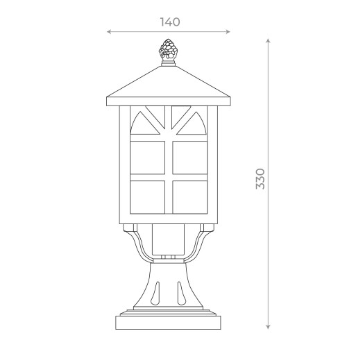 SL084.405.01 Светильник уличный наземный ST-Luce Черный/Черный, Прозрачный E27 1*60W LORNE