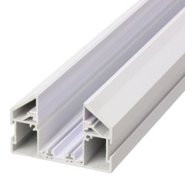 Трековый шинопровод + Закладной профиль для натяжного потолка ПВХ 2М БЕЛЫЙ, AM539 2M WH SMART