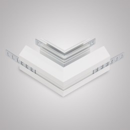 Угловой соединитель горизонтальный для Трекового шинопровода + Закладного профиля белый для натяжного потолка ПВХ 220V SMART, AM540 WH SMART