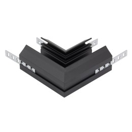 Угловой соединитель горизонтальный для Трекового шинопровода + Закладного профиля черный для натяжного потолка ПВХ 220V SMART, AM540 BK SMART