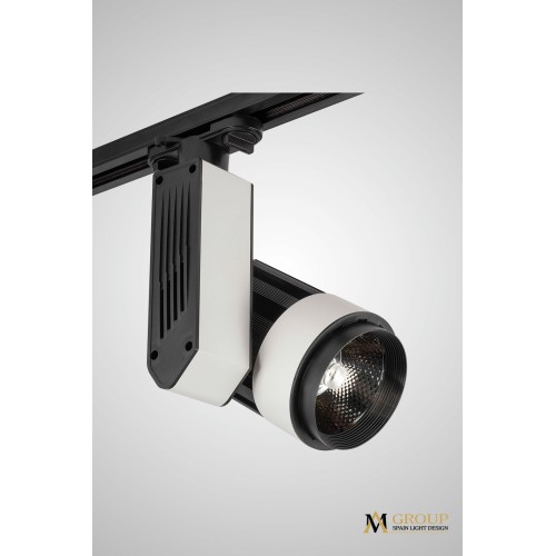 Однофазный трековый светильник светодиодный AM Group AM181-BK-WH 4000K