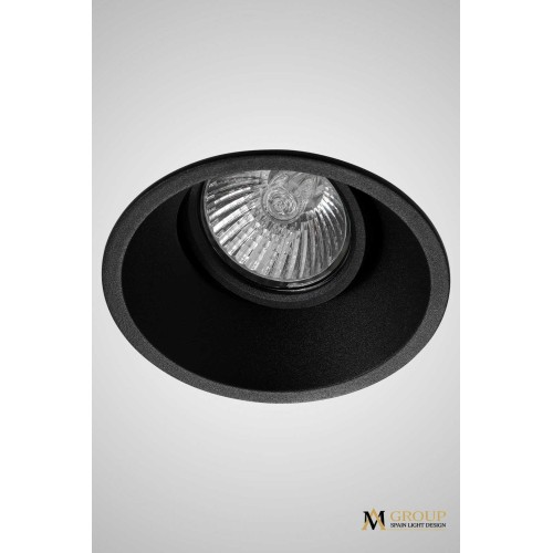 Поворотный встраиваемый точечный светильник AM Group AM167 BK