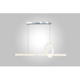 Люстра подвесная OVALE CH D1000+300 цвет - хром