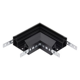 Угловой соединитель горизонтальный для Трекового шинопровода + Закладного профиля черный для натяжного потолка ПВХ 220V SMART, AM540 BK SMART