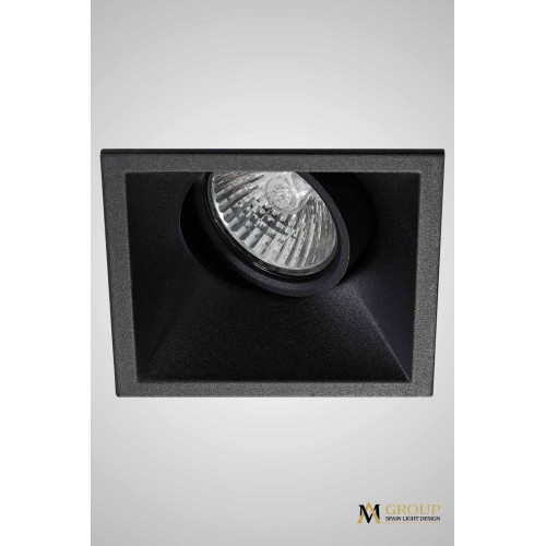 Поворотный встраиваемый точечный светильник AM Group AM168 BK