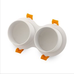 Встраиваемый двойной точечный светильник AM472/2 SAND WH GU10