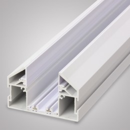 Трековый шинопровод + Закладной профиль для натяжного потолка ПВХ 2М БЕЛЫЙ, AM539 2M WH SMART