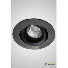 Поворотный встраиваемый точечный светильник AM Group AM130 BK
