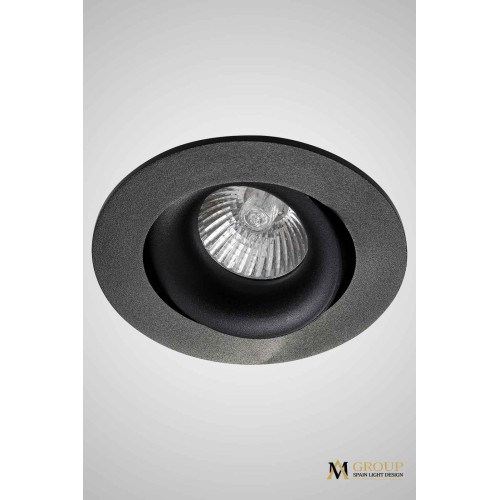 Поворотный встраиваемый точечный светильник AM Group AM130 BK